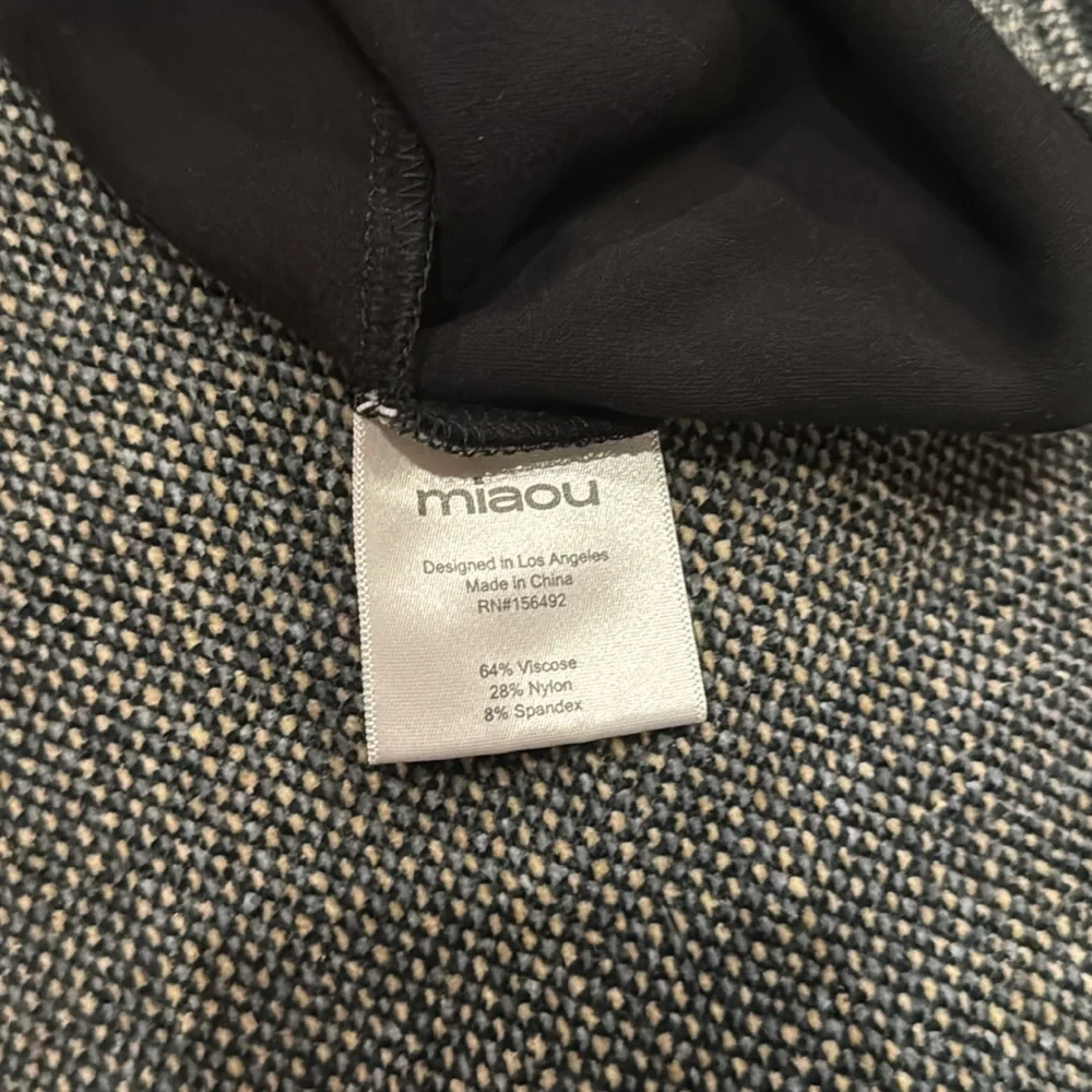 Miaou Little Black Slip Dress with Square Neck - Picture 4 of 5